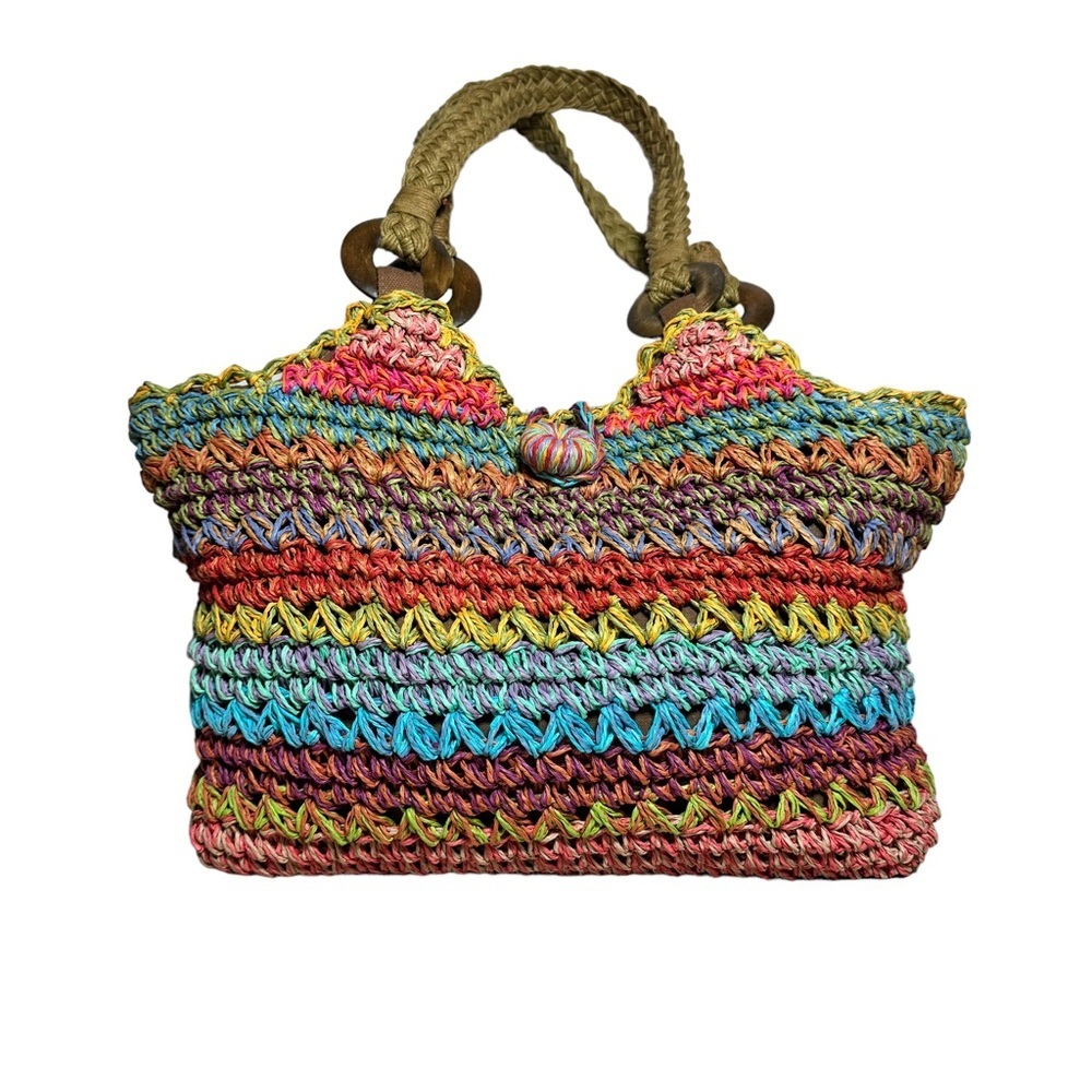 NWT‎ Poppie Jones Straw Handbag